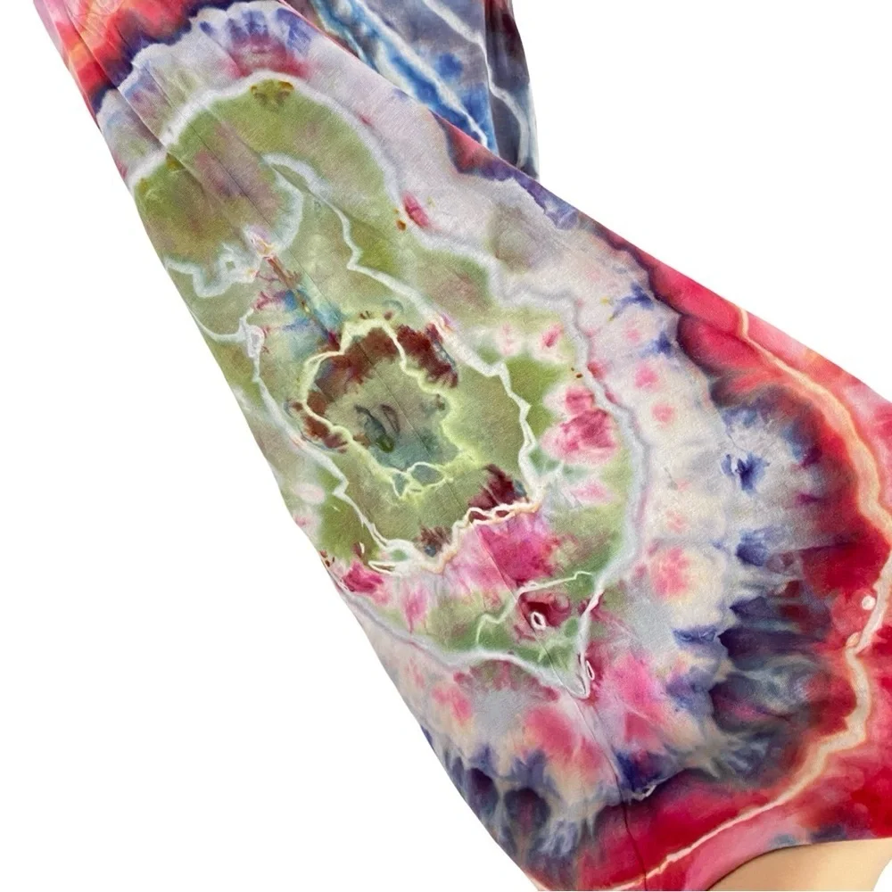 Brunello Cucinelli Long Muscle Tee Shirt Womens Size Small Custom Tie Dye Geode - Picture 4 of 12